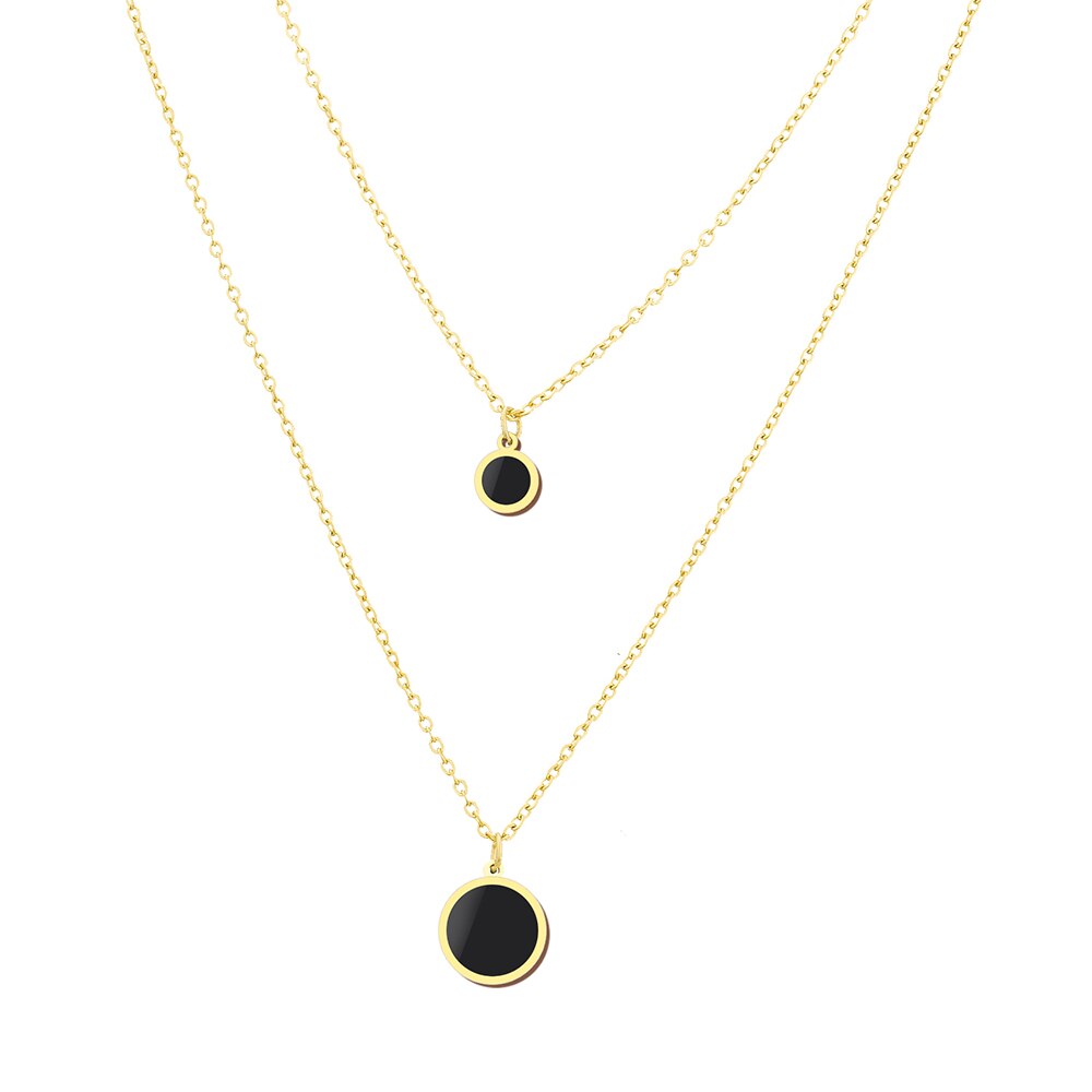 Black Round pendant